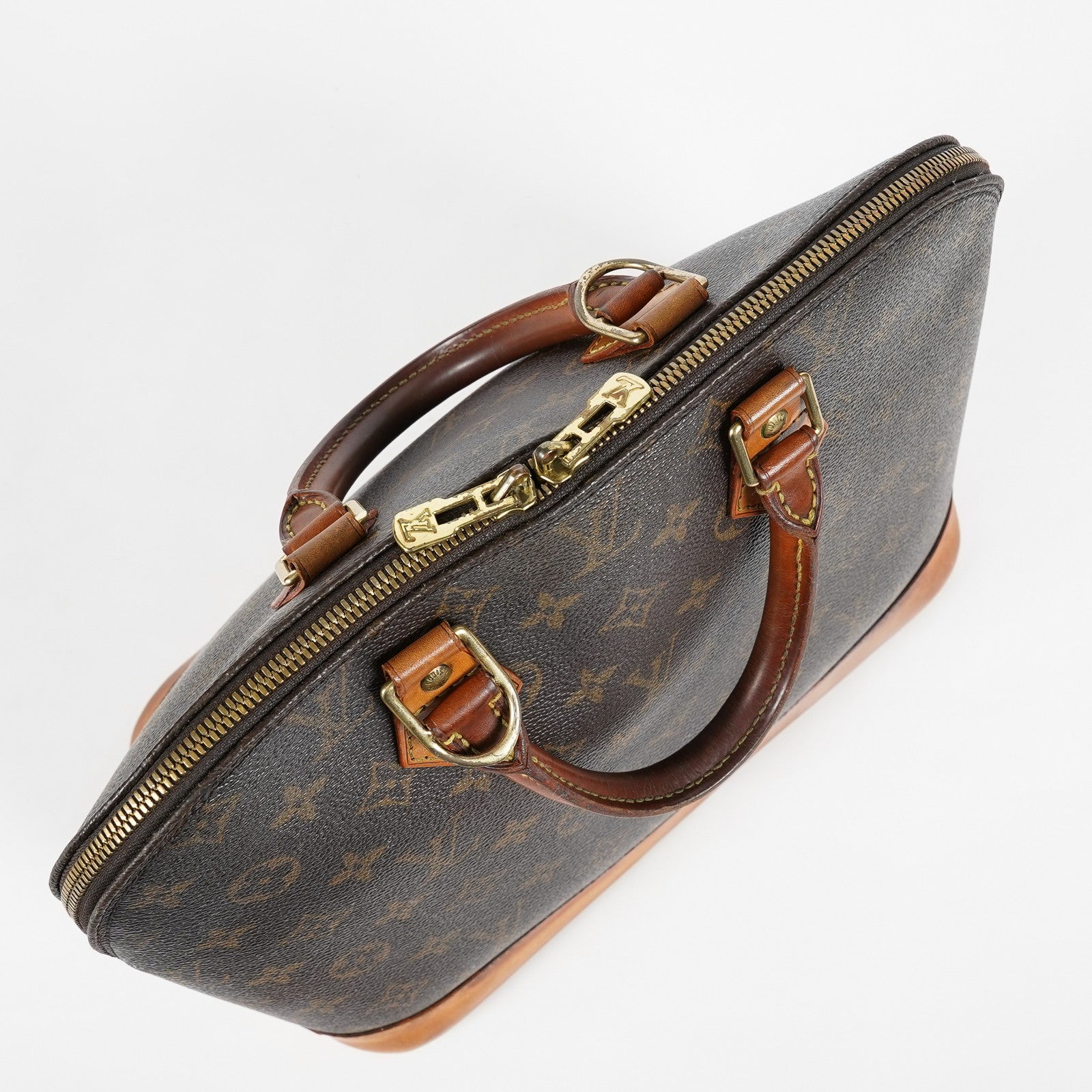 Louis Vuitton Alma PM M51130 Monogram Canvas Brown Handbag Vintage 08A382860003