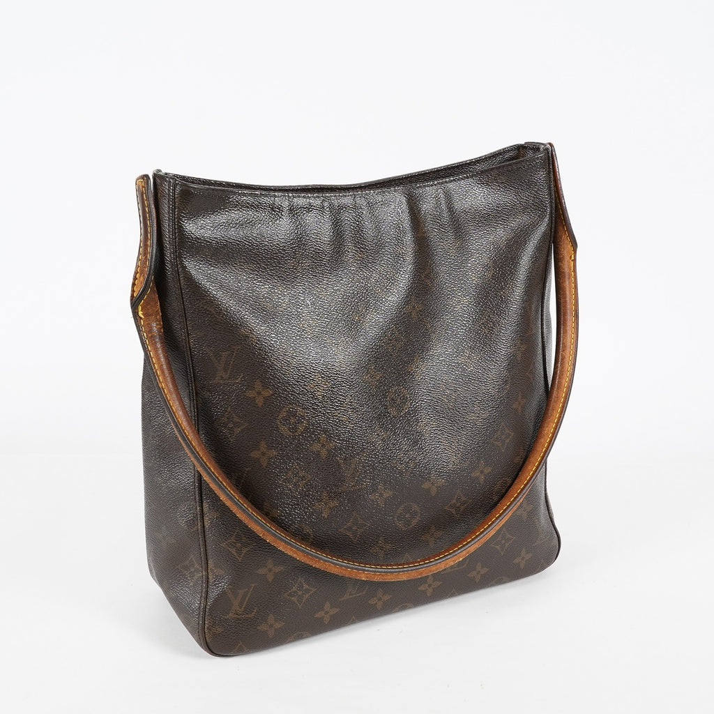 Louis Vuitton Looping GM M51145 Monogram Canvas Brown Hobo Bag Used 08A082917203