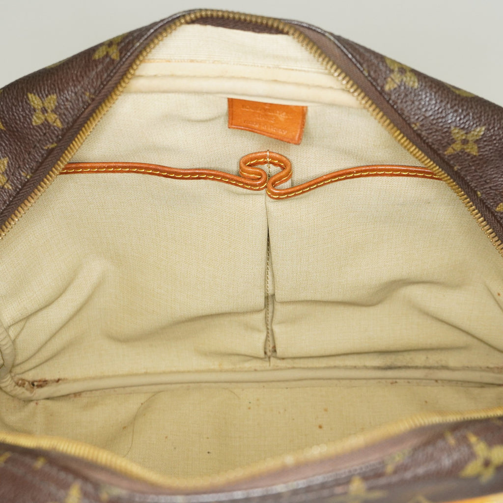 Louis Vuitton Monogram Deauville M47270 Hand Bag Brown Used 07E262750001