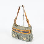 Louis Vuitton M95049 Monogram Denim Baggy Shoulder Bag Blue Used 07E019570019
