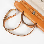 Hermes Herbag MM Toile Canvas Leather Beige 2way Handbag Bag 07E364950012