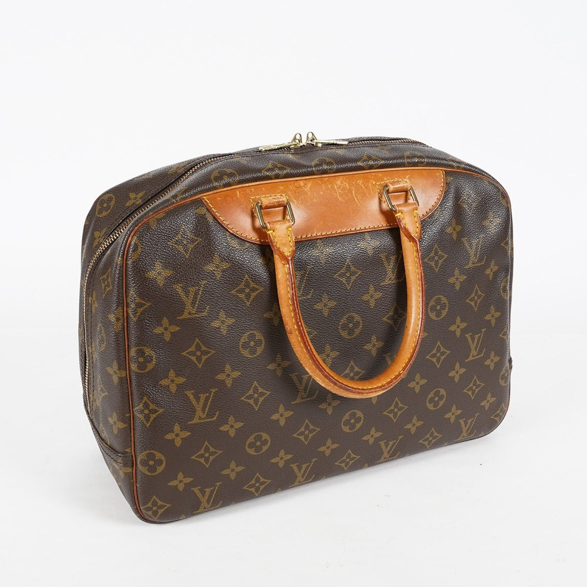 Louis Vuitton Deauville Monogram Brown Canvas Handbag Used M47270 08A372230815