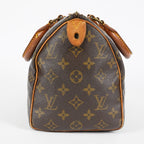 Louis Vuitton Speedy 25 Monogram Canvas Brown Boston Handbag Used 07E295830008