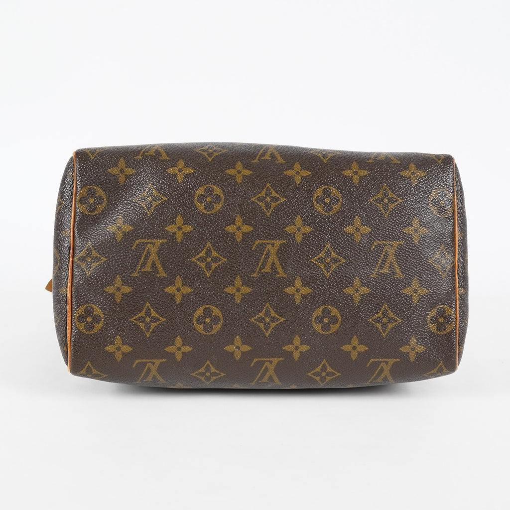 Louis Vuitton Speedy 25 Monogram Canvas Brown Boston Handbag Used 07E295830008