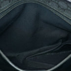 Gucci Black Nylon & Leather Tote Bag Purse With Zipper GG Monogram XY157