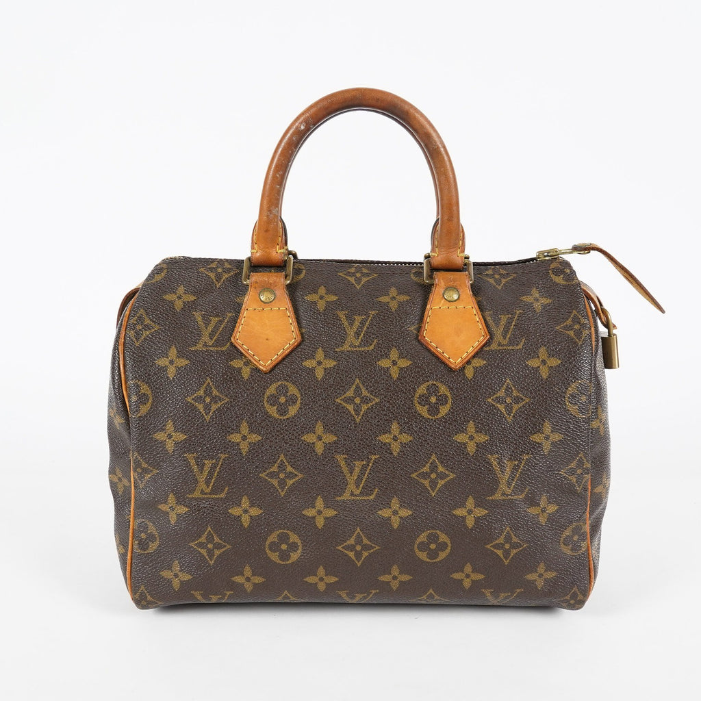Louis Vuitton Speedy 25 Monogram Brown Handbag M41528 Used Vintage 07E187480012