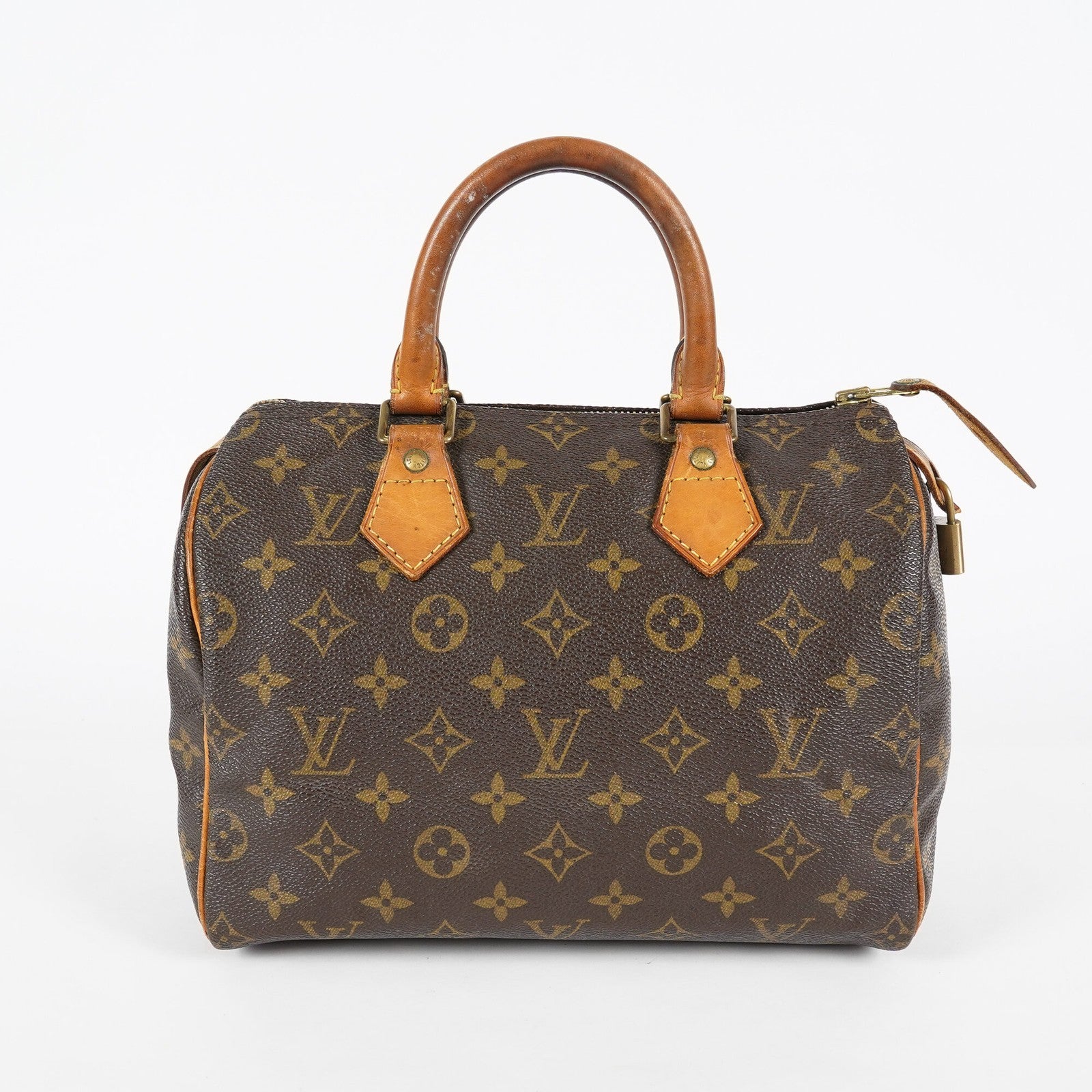Louis Vuitton Speedy 25 Monogram Brown Handbag M41528 Used Vintage 07E187480012