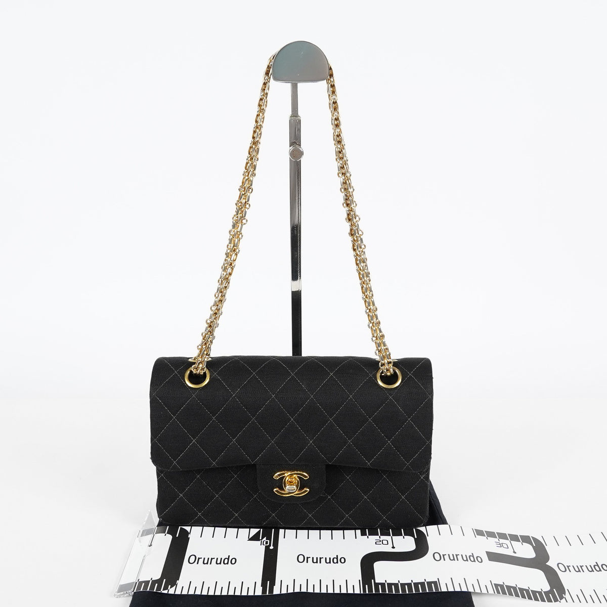 CHANEL Matelasse Classic Flap 25 Chain Shoulder Bag Black Used 08E0118920030