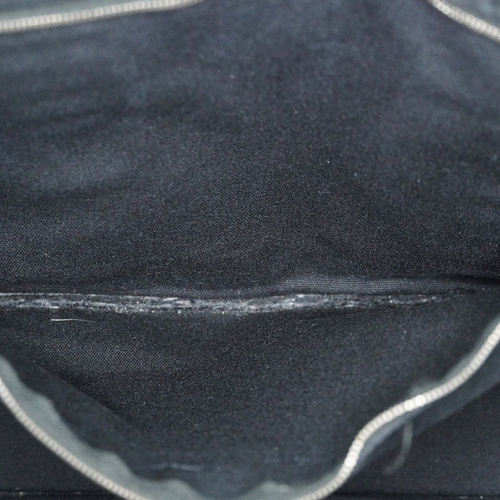 Hermes Fourre-Tout MM Black Canvas Used Tote Shoulder Bag 09M37793108