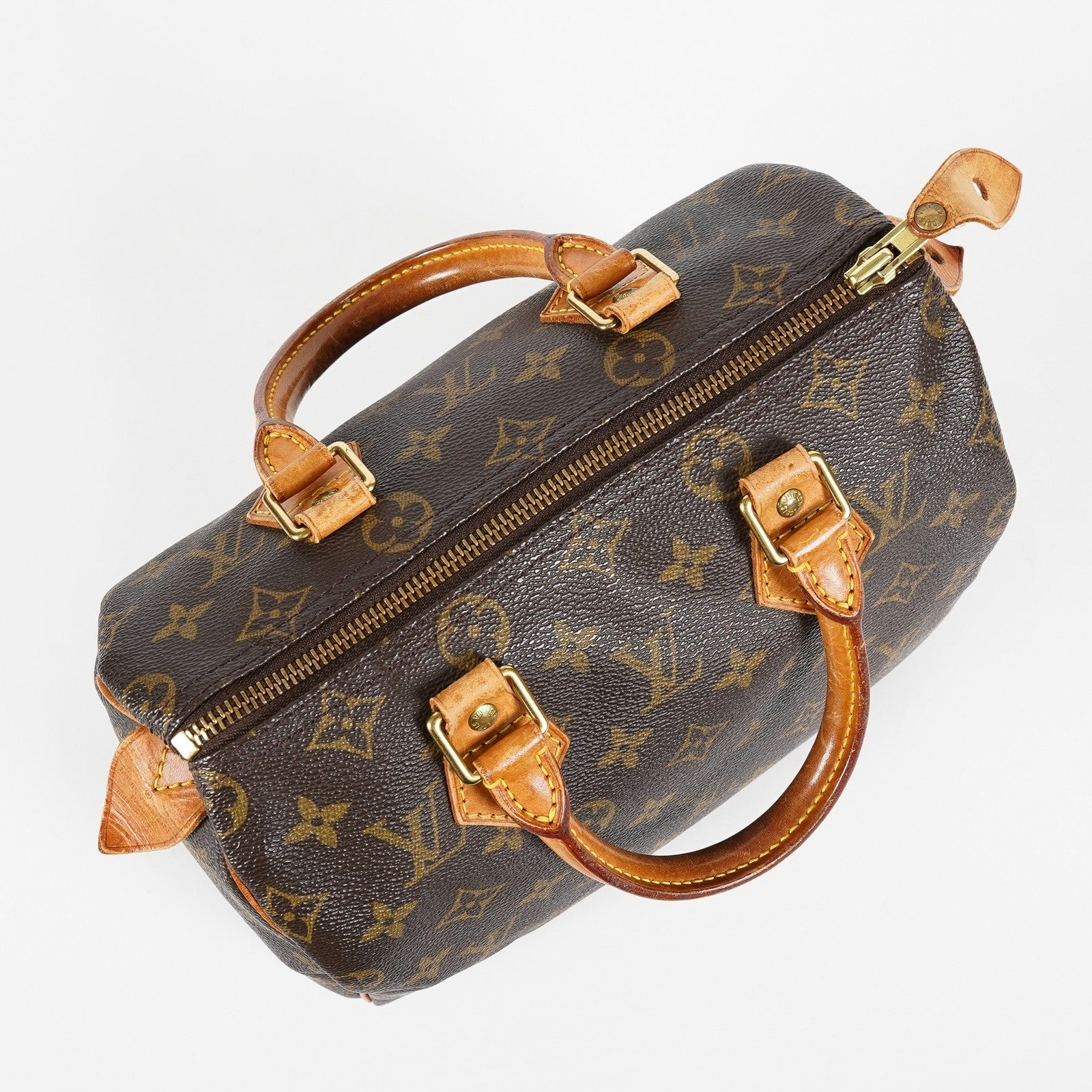 Louis Vuitton Monogram Speedy 25 Boston Handbag Brown Canvas M41528 07E057150029