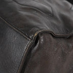 CHANEL Vintage CC Black Leather Drawstring Shoulder Bag 26cm Used 07E118580027