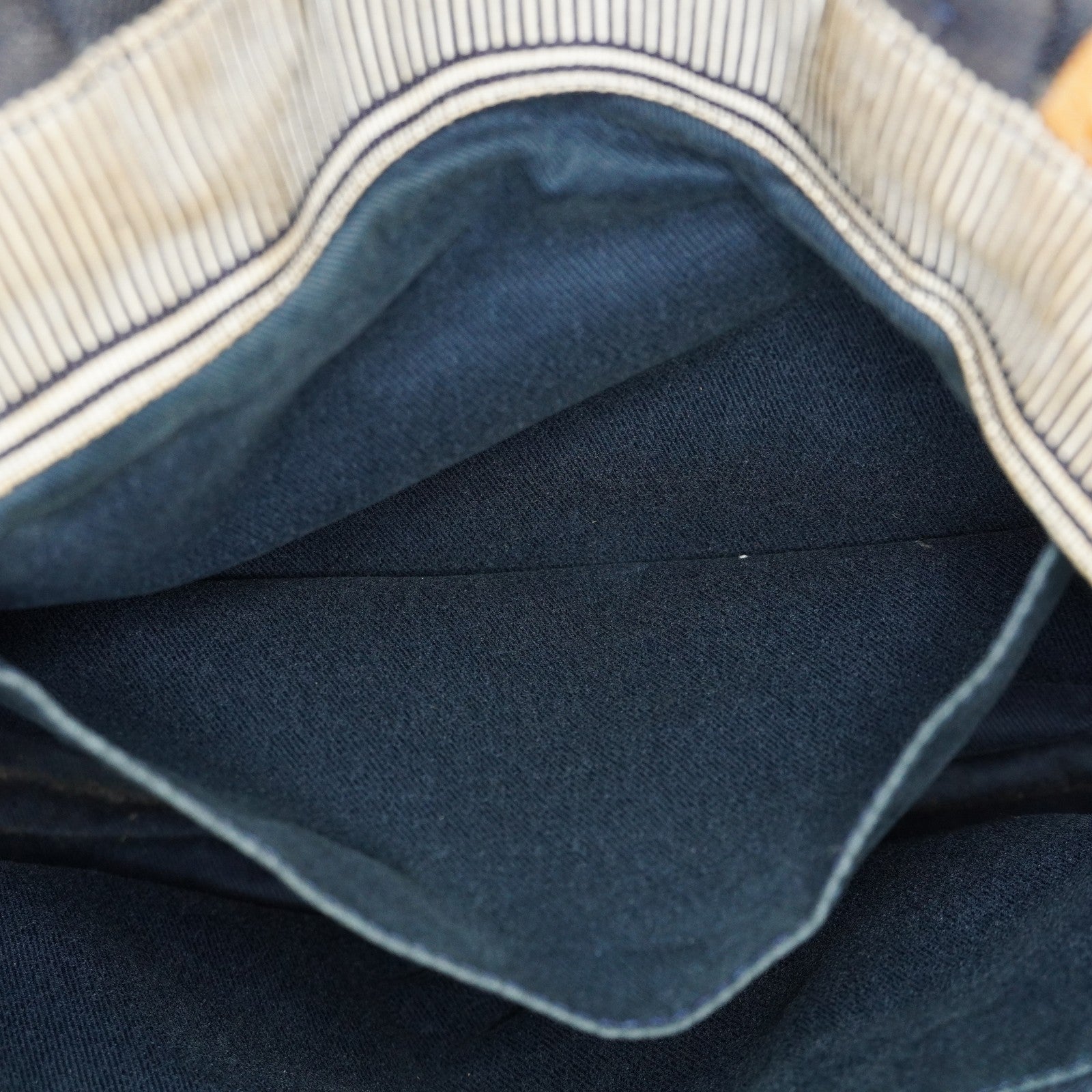 Chanel Coco Canvas Leather 2WAY Tote Bag 40cm Navy Used Vintage 07E019020027