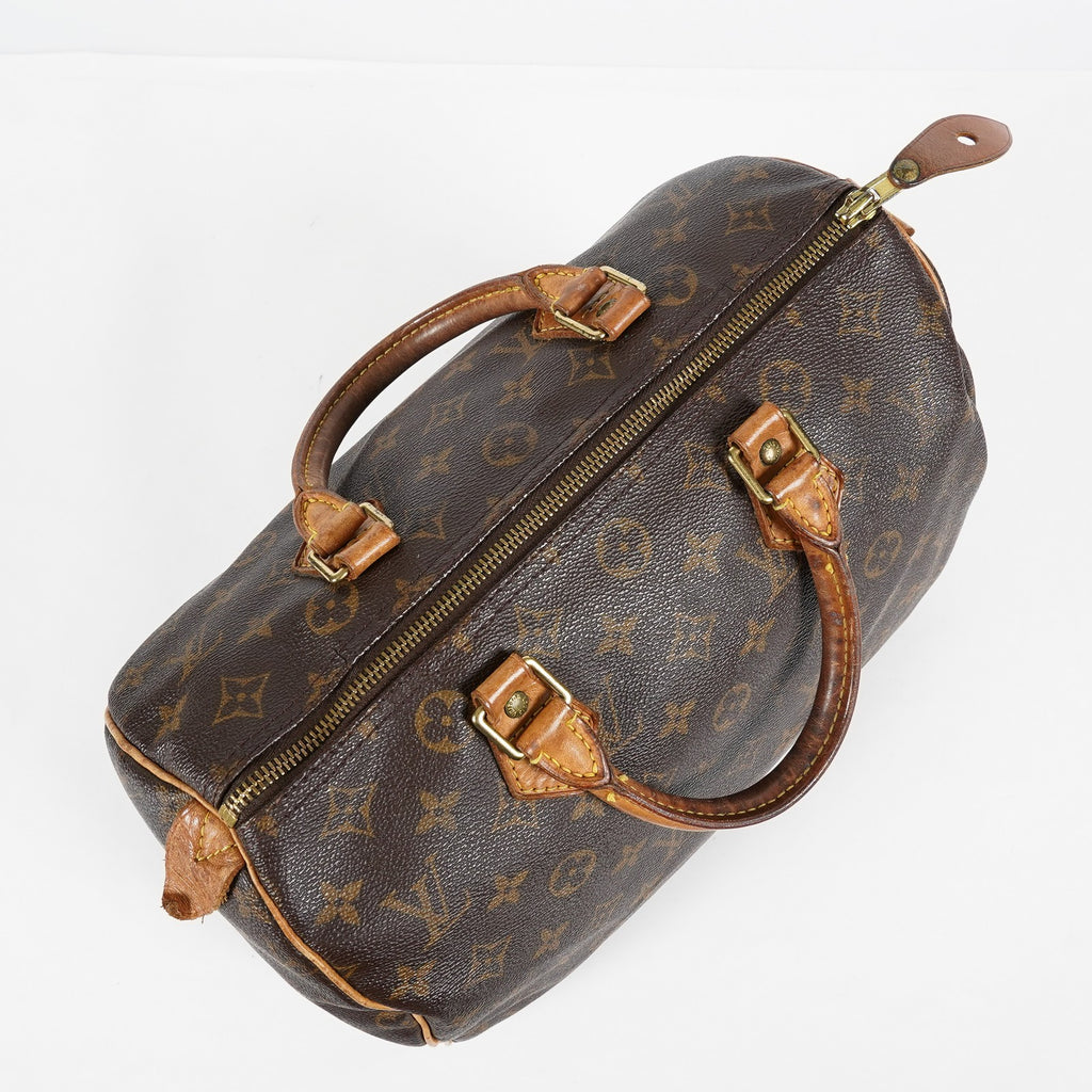 Louis Vuitton Speedy 30 M41526 Monogram Brown Canvas Handbag Used 08A124747603