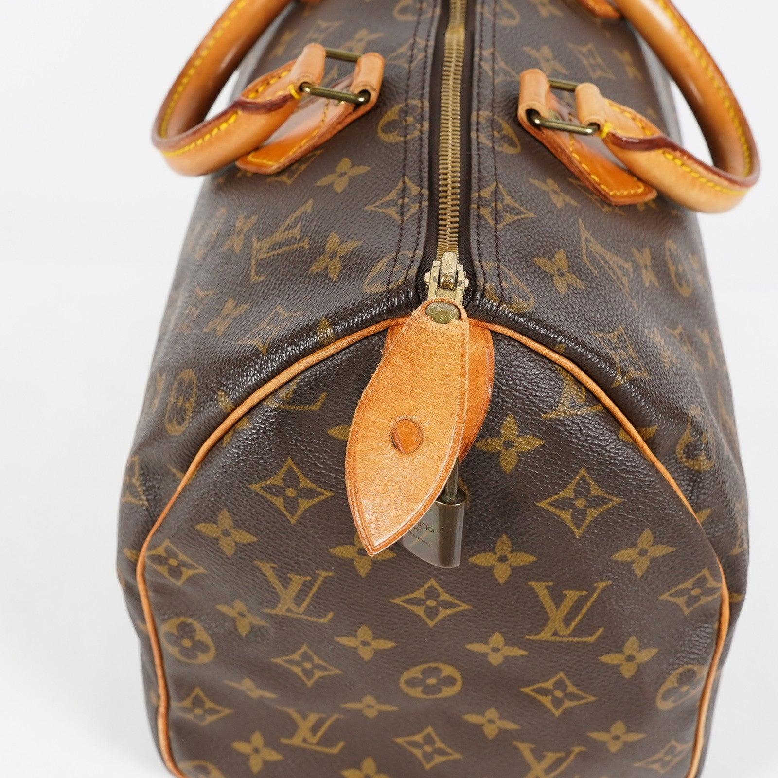 Louis Vuitton Speedy 35 M41107 Monogram Brown Hand Bag Used Vintage 07E076710016