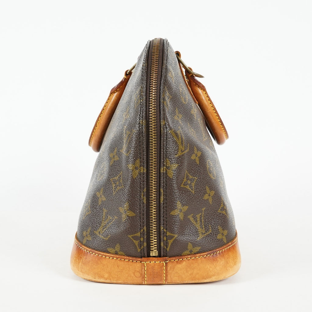 Louis Vuitton Alma PM M51130 Monogram Canvas Brown Used Handbag 09E112530011