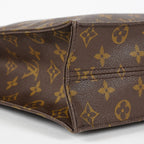 Louis Vuitton M51140 Monogram Sac Plat Tote Bag Brown Canvas Used 08E132310002