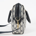 GUCCI Vintage Sherry Line GG Canvas Mini Boston Bag Navy Web 08E393190010