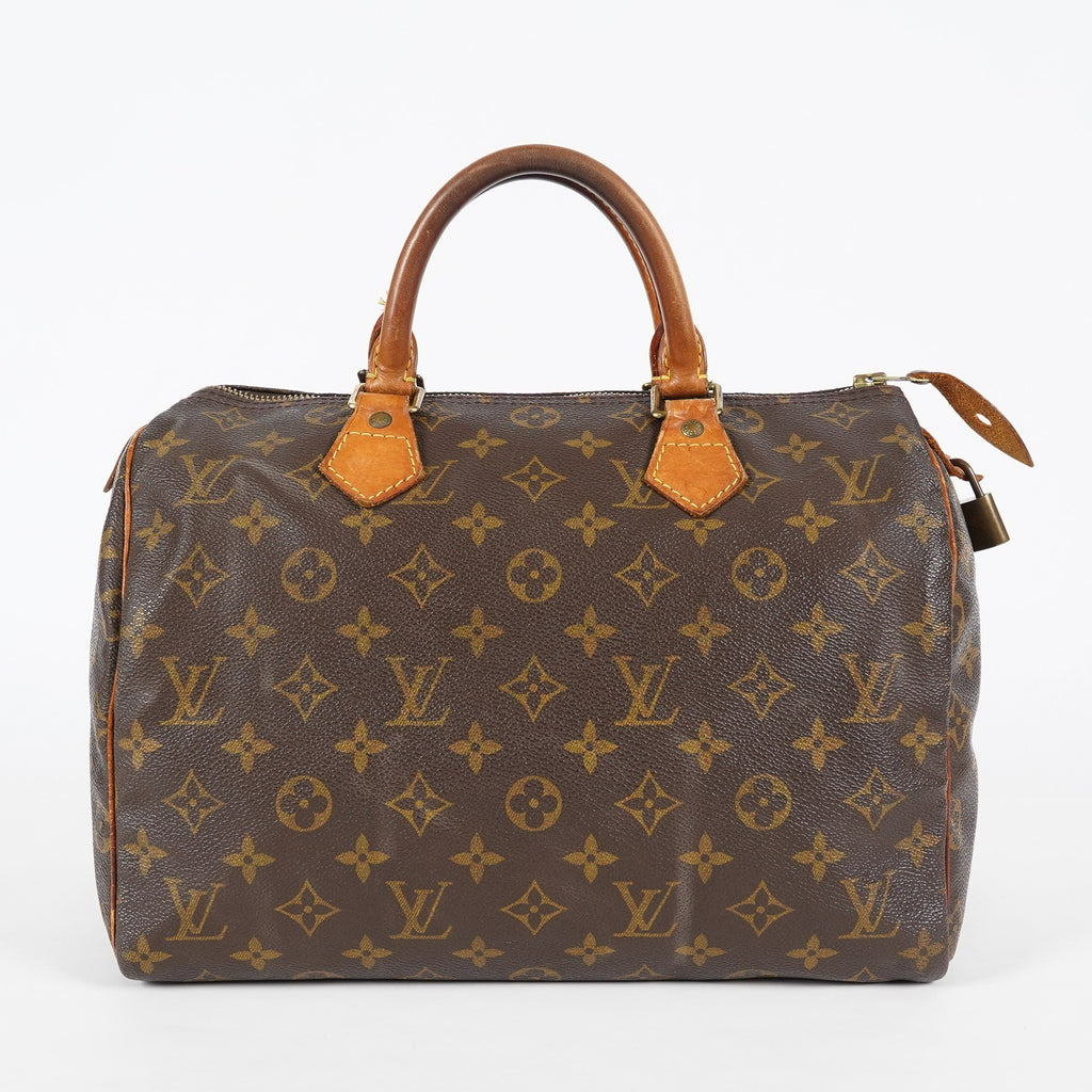 Louis Vuitton Monogram Speedy 30 Handbag Boston Bag M41526 Brown 07E045170010