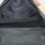 Longchamp Le Pliage Top Handle Tote Bag Black Nylon Leather M Used 08A261045003