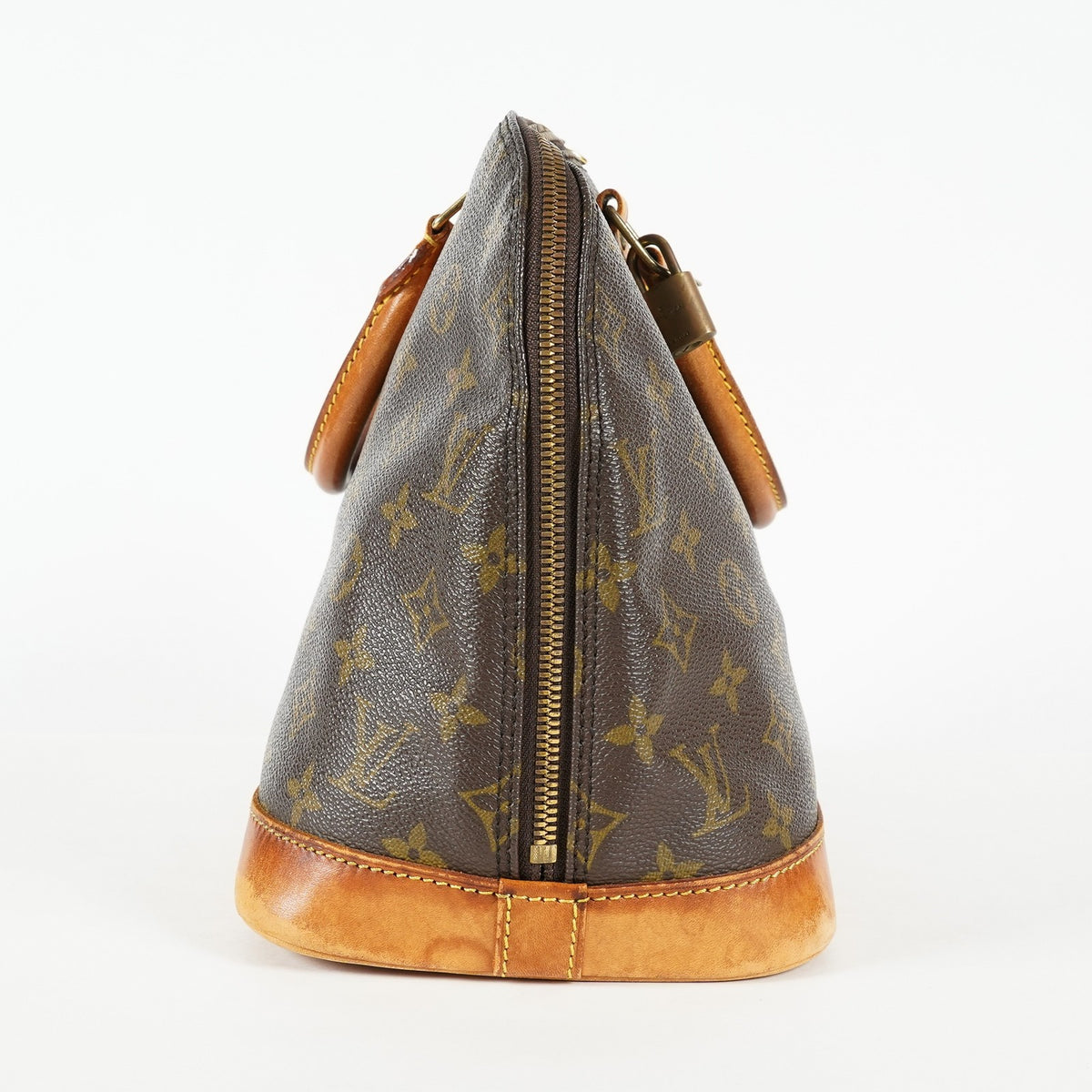 Louis Vuitton Alma PM M51130 Monogram Canvas Brown Used Handbag 09E112530011