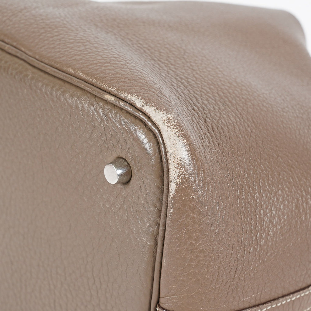 Hermes Picotin Lock MM Taurillon Clemence Leather Bag Gray Used 07E2223980025