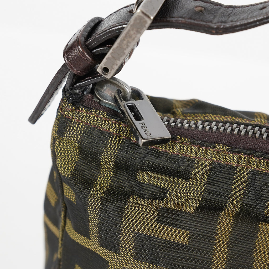 Fendi Zucca Accessory Pouch Shoulder Bag Brown Canvas Used 08E092420008