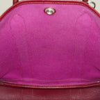 Hermes Garden File PM Red Leather Tote Shoulder Bag Used Auth 09E043410011
