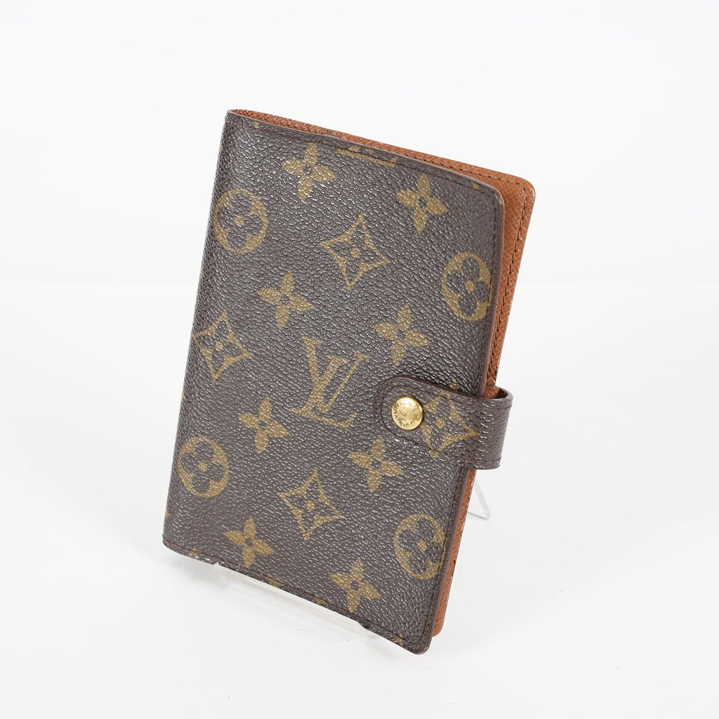 Louis Vuitton Monogram Agenda PM Notebook Cover R20005 Brown Used 08E21825007