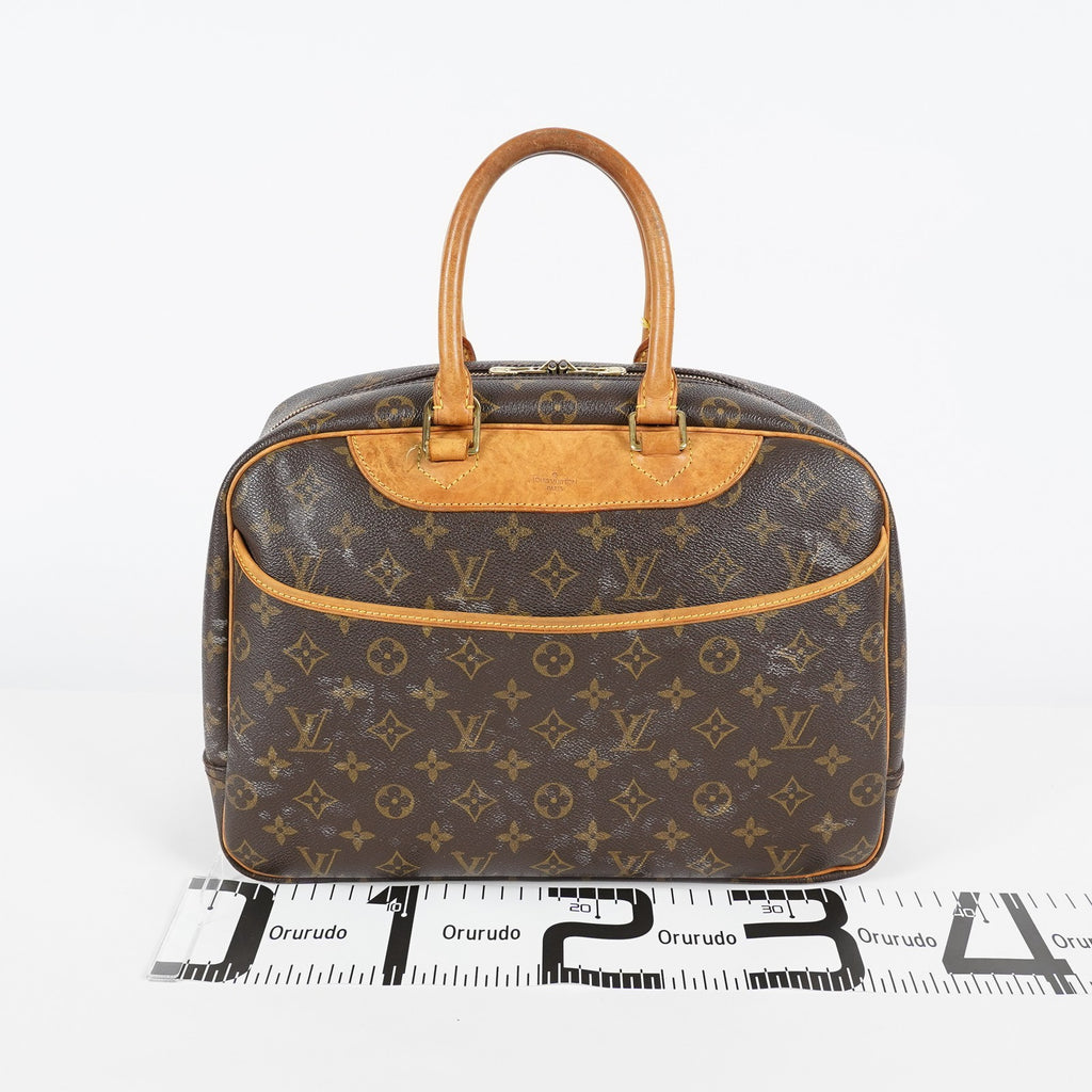 Louis Vuitton Monogram Deauville M47270 Hand Bag Brown Used Vintage 07A082288024