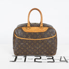 Louis Vuitton Monogram Deauville M47270 Hand Bag Brown Used Vintage 07A082288024