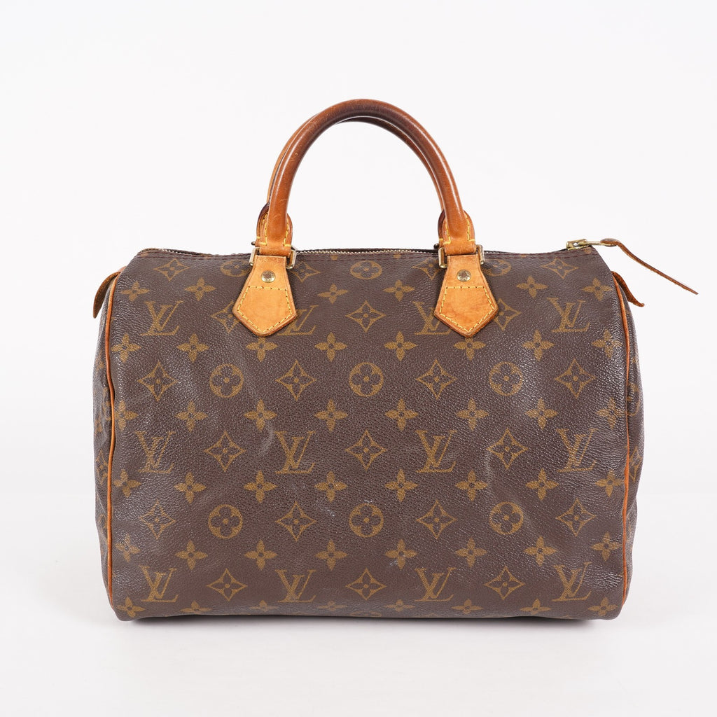 Louis Vuitton Monogram Speedy 30 Handbag Brown Coated Canvas M41526 06E035170030