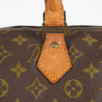 Louis Vuitton Speedy 35 Monogram Brown Canvas Hand Bag Used M41524 07E214620027
