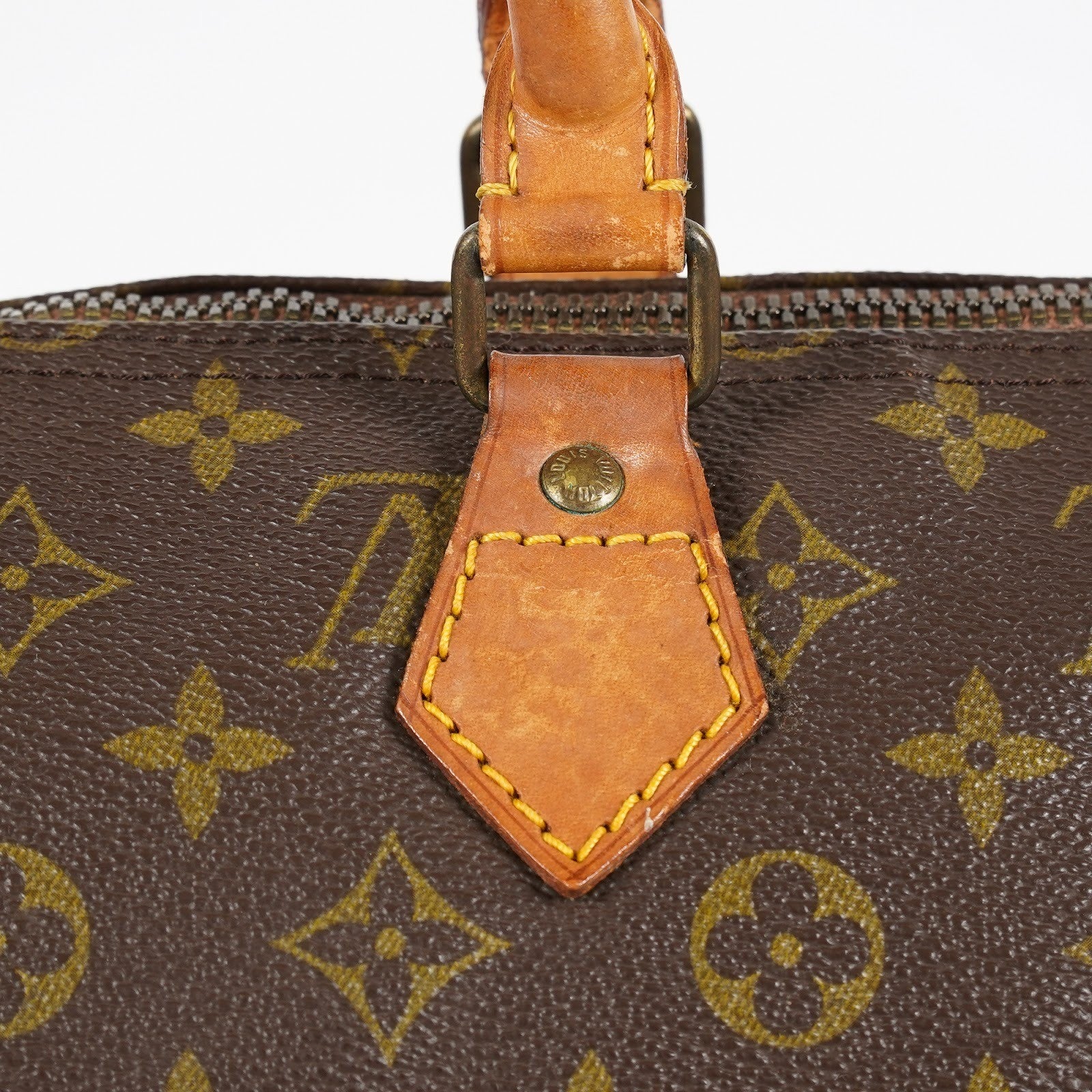 Louis Vuitton Speedy 35 Monogram Brown Canvas Hand Bag Used M41524 07E214620027