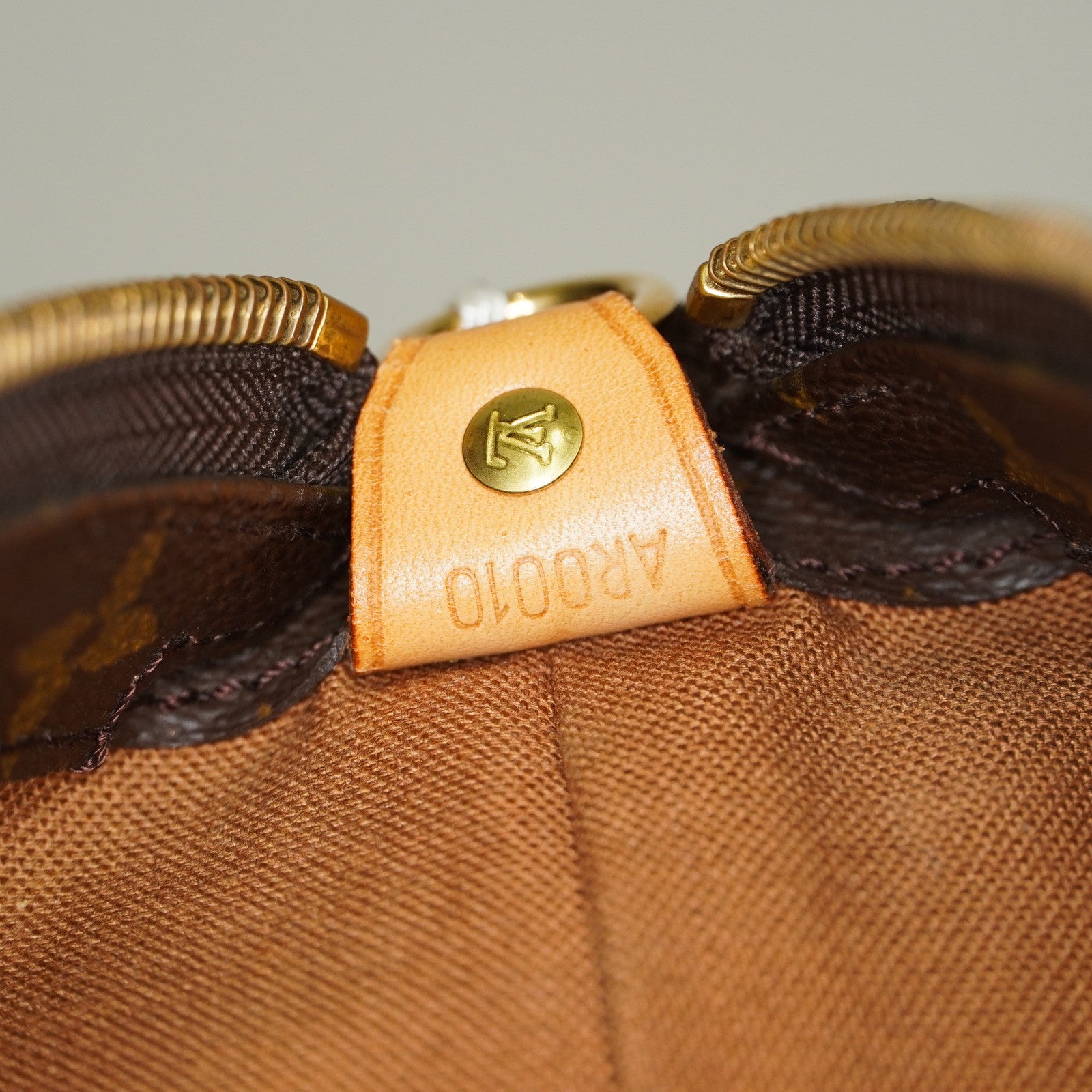 Louis Vuitton Cabas Mezzo Tote M51151 Monogram Canvas Brown Vintage 07A032860008