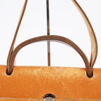 Hermes Herbag MM Toile Canvas Leather Beige 2way Handbag Bag 07E364950012
