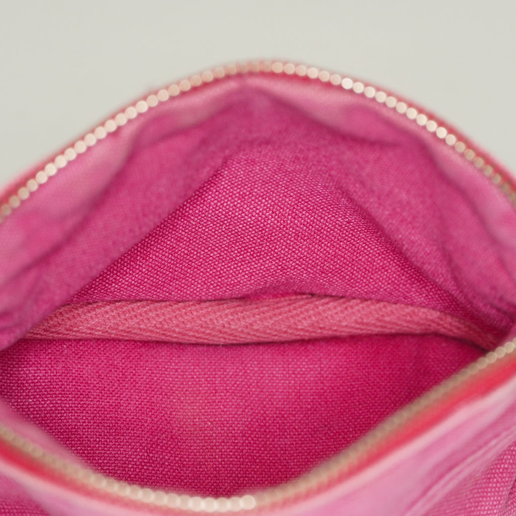 Hermes Bolide Pouch Mini Mini Pink Canvas Leather Used 07E27825001