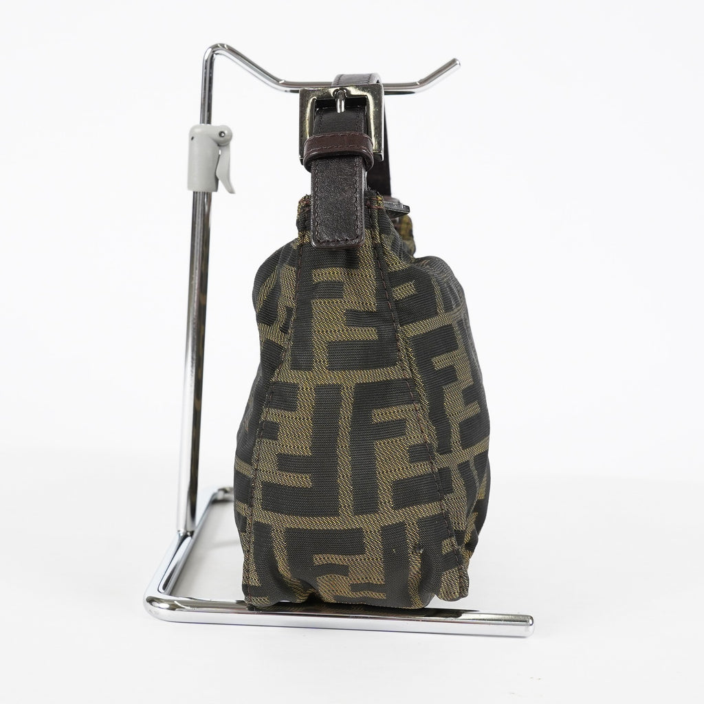Fendi Zucca Accessory Pouch Shoulder Bag Brown Canvas Used 08E092420008