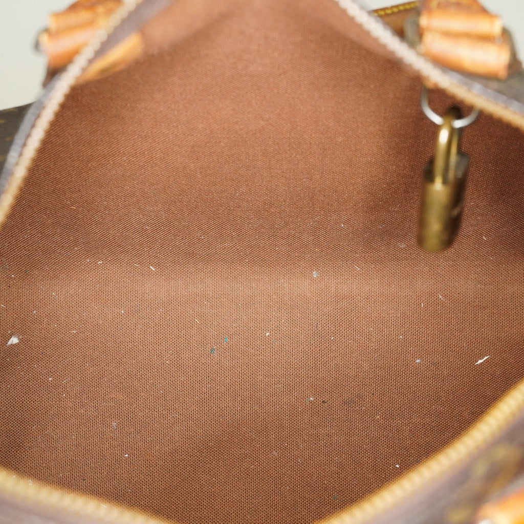 Louis Vuitton Monogram Speedy 25 Brown Coated Canvas M41528 Vintage 07E425830012