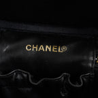 Chanel Caviar Skin CC Vanity Bag 16cm Black Leather Vintage Used 07E016820029