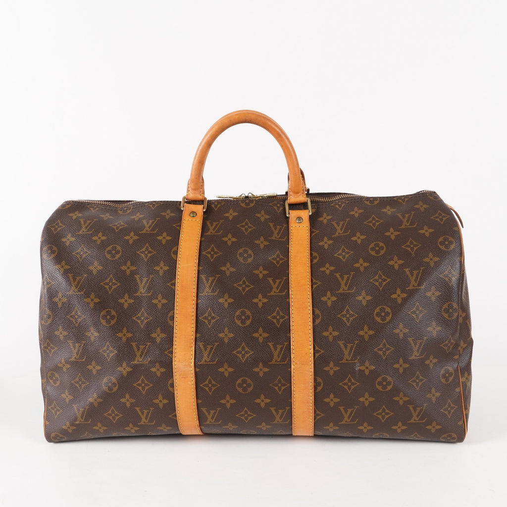 LOUIS VUITTON Keepall 50 M41426 Monogram Boston Bag Brown vintage 03E326820011