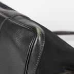 Hermes Garden Party 30 TPM Handbag Tote Leather Canvas Black 05E024290016