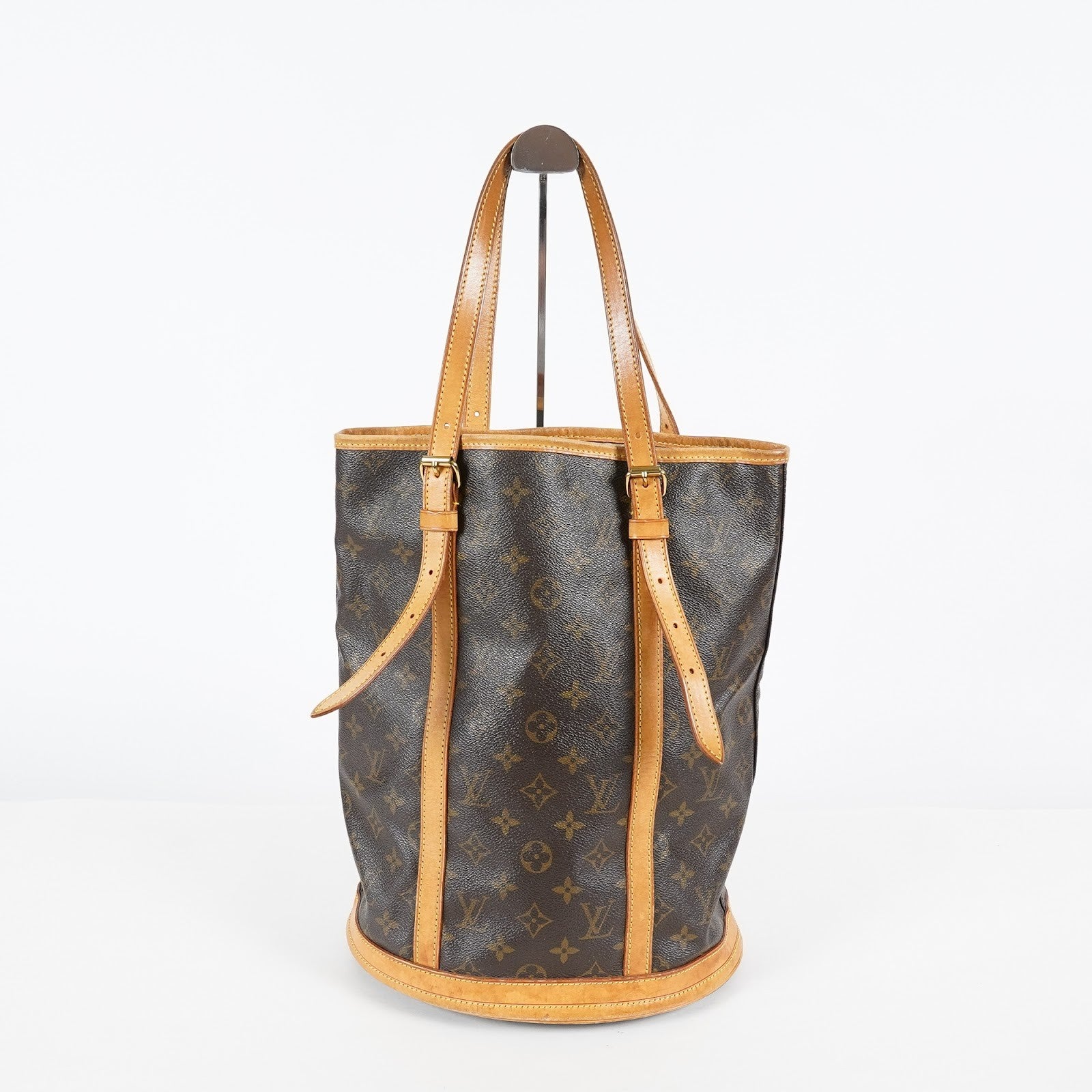 Louis Vuitton Bucket GM M42236 Monogram Canvas Brown Tote Bag Used 08E182310010