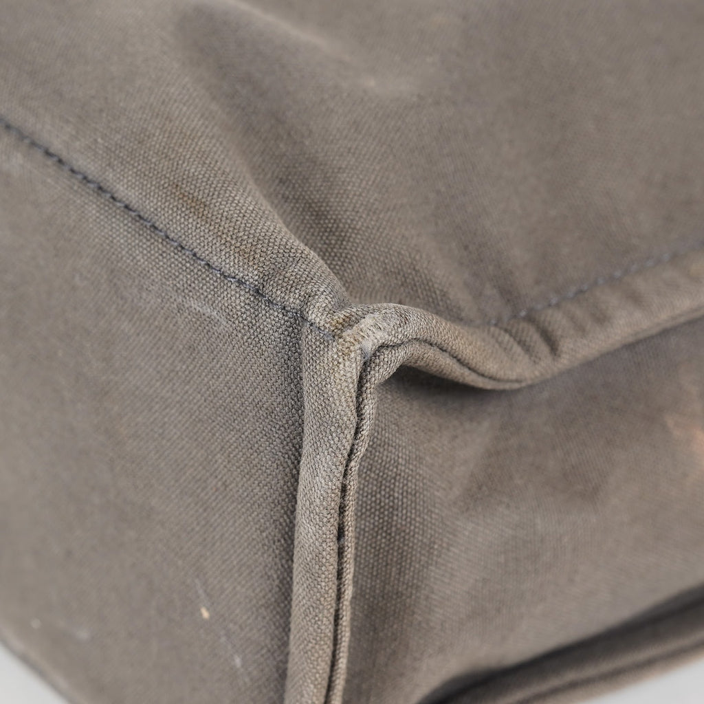 HERMES Fourre Tout GM Tote Bag Gray Canvas Handbag Unisex 08E34825010