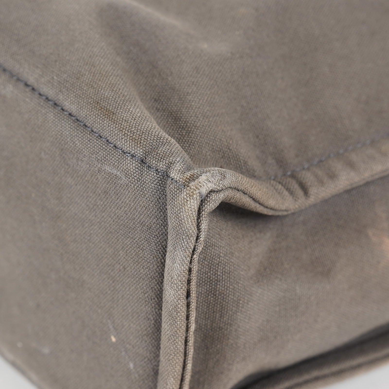 HERMES Fourre Tout GM Tote Bag Gray Canvas Handbag Unisex 08E34825010