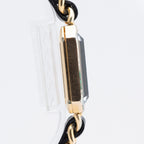 CHANEL Première Quartz Ladies Watch Gold × Black Leather Bracelet 04E039570007