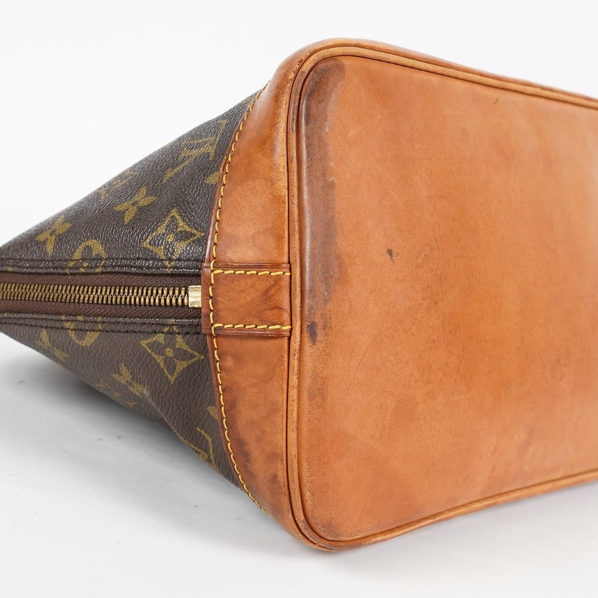 Louis Vuitton Alma PM Monogram Canvas Brown Handbag M51130 Vtg Used 08A242860003