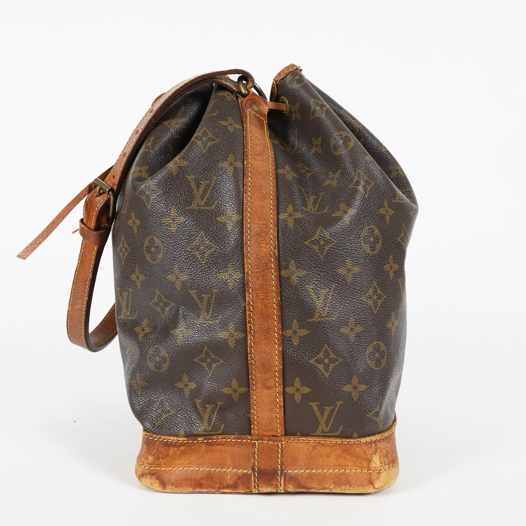 Louis Vuitton Noe M42224 Monogram Canvas Brown Drawstring Bag Used 07A172688431
