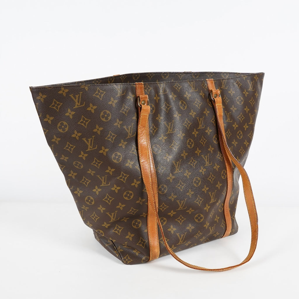 Louis Vuitton Sac Shopping Monogram Tote Brown Used vintage M51108 08M392492617