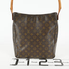 Louis Vuitton Looping GM M51145 Monogram Canvas Brown Shoulder Bag 09E183410010