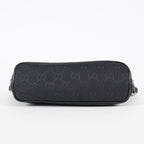 GUCCI GG Canvas Boat Pochette Shoulder Bag 22cm Black Vintage Used 08E172090010